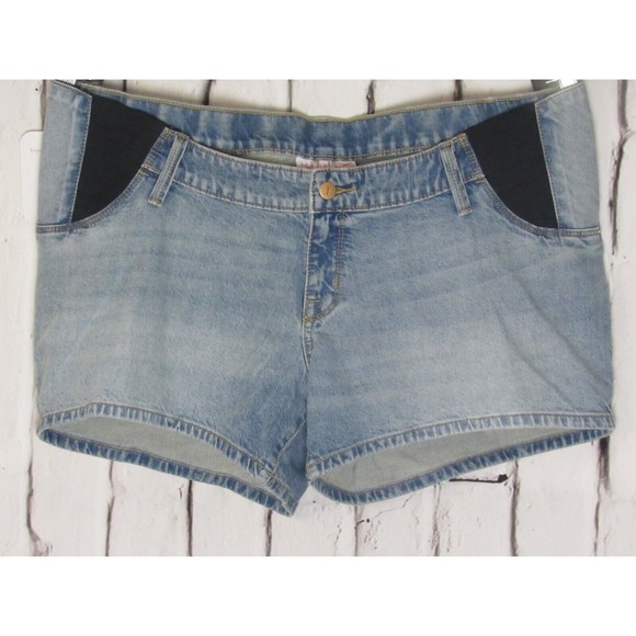 Pants - Isabel Maternity Women Jeans Shorts Size 14/32 Blue MIDI Sandblasted Denim